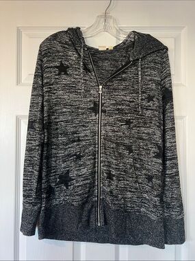 GAP Dark Heather Black Zip Hoodie